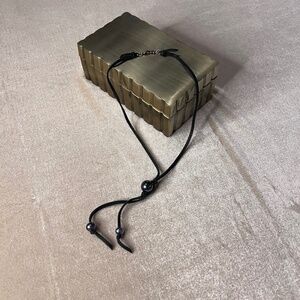 Chan Luu leather and pearl bolo necklace